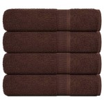 vidaXL Prosoape de duș 4 buc maro 70x140 cm 360 g/m² 100% bumbac vidaXL Prosoape de duș 4 buc maro 70x140 cm 360 g/m² 100% bumbac