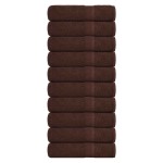 vidaXL Prosoape de duș, FROGN, 10 buc., maro, 70x140 cm, 360 g/m²