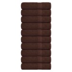 vidaXL Prosoape de baie 10 buc maro 100x150 cm 360 g/m² 100% bumbac vidaXL Prosoape de baie 10 buc maro 100x150 cm 360 g/m² 100% bumbac