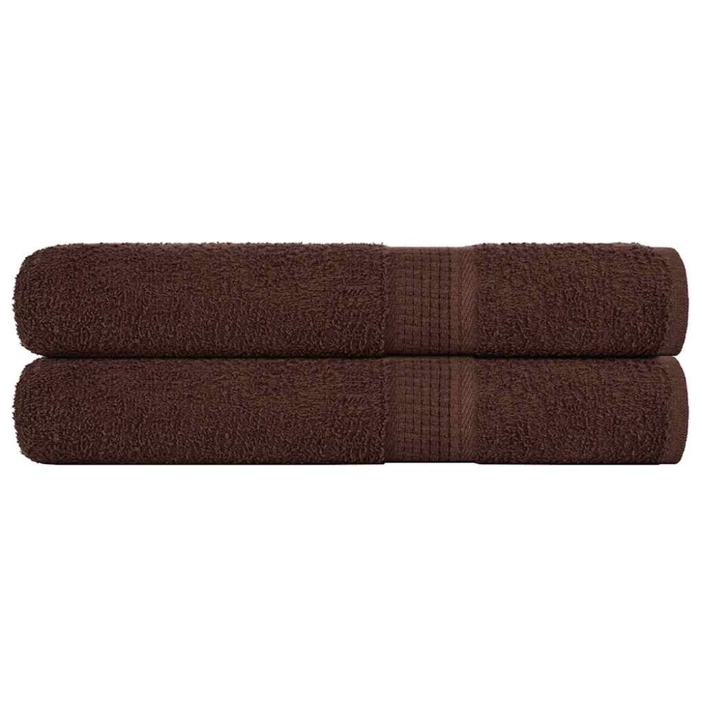 vidaXL Prosoape pentru saună 2 buc Maro 80x200 cm 360 g/m² 100% bumbac