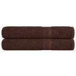 vidaXL Prosoape pentru saună 2 buc Maro 80x200 cm 360 g/m² 100% bumbac vidaXL Prosoape pentru saună 2 buc Maro 80x200 cm 360 g/m² 100% bumbac