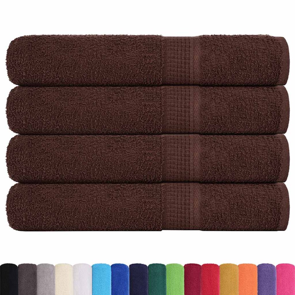 vidaXL Prosoape pentru saună 4 buc Maro 80x200 cm 360 g/m² 100% bumbac