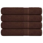 vidaXL Prosoape pentru saună 4 buc Maro 80x200 cm 360 g/m² 100% bumbac vidaXL Prosoape pentru saună 4 buc Maro 80x200 cm 360 g/m² 100% bumbac
