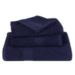 vidaXL Prosoape de baie 4 buc. FROGN albastru marin 30x30 cm 100% bumbac vidaXL Prosoape de baie 4 buc. FROGN albastru marin 30x30 cm 100% bumbac