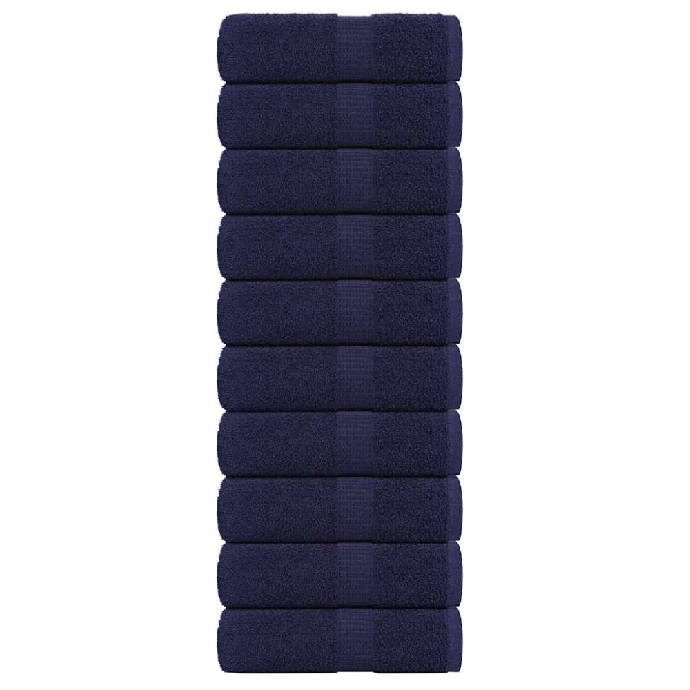 vidaXL Prosoape de baie 10 buc. FROGN Albastru marin 30x30 cm 100% bumbac