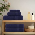 vidaXL Prosoape de baie 10 buc. FROGN Albastru marin 30x30 cm 100% bumbac vidaXL Prosoape de baie 10 buc. FROGN Albastru marin 30x30 cm 100% bumbac