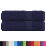 vidaXL Prosoape de baie 2 buc Bleumarin 100x150cm 360 g/m² 100% bumbac vidaXL Prosoape de baie 2 buc Bleumarin 100x150cm 360 g/m² 100% bumbac
