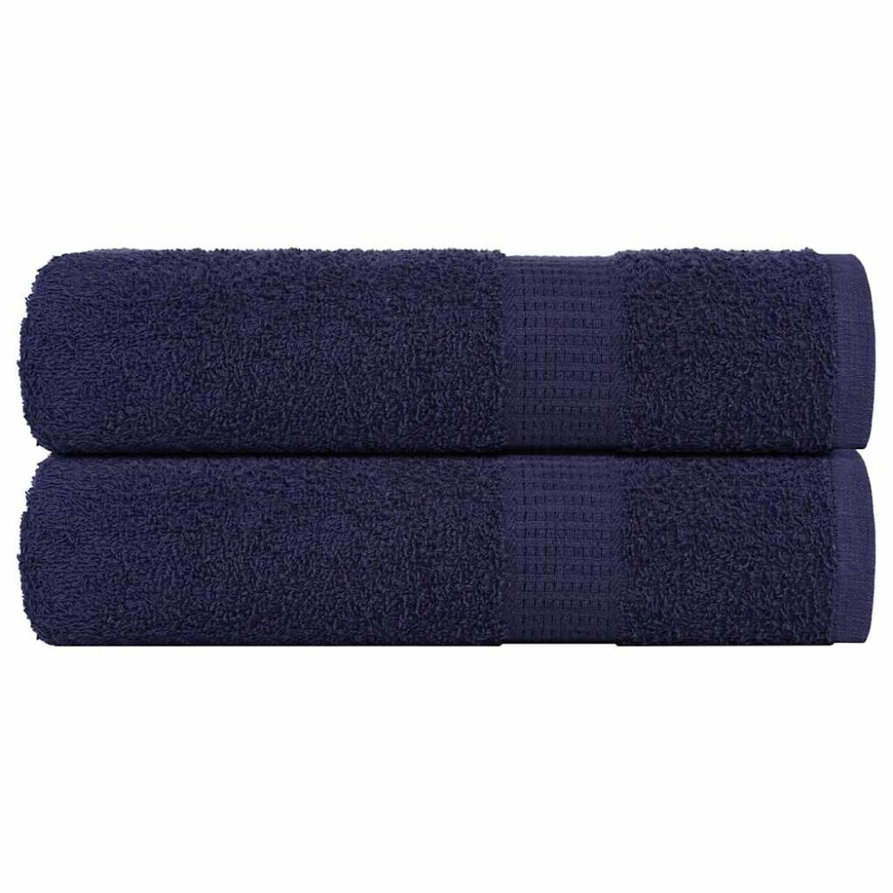 vidaXL Prosoape de baie 2 buc Bleumarin 100x150cm 360 g/m² 100% bumbac