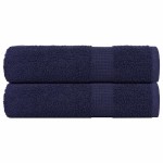 vidaXL Prosoape de baie 2 buc Bleumarin 100x150cm 360 g/m² 100% bumbac vidaXL Prosoape de baie 2 buc Bleumarin 100x150cm 360 g/m² 100% bumbac