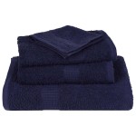 vidaXL Prosoape de baie 2 buc Bleumarin 100x150cm 360 g/m² 100% bumbac vidaXL Prosoape de baie 2 buc Bleumarin 100x150cm 360 g/m² 100% bumbac
