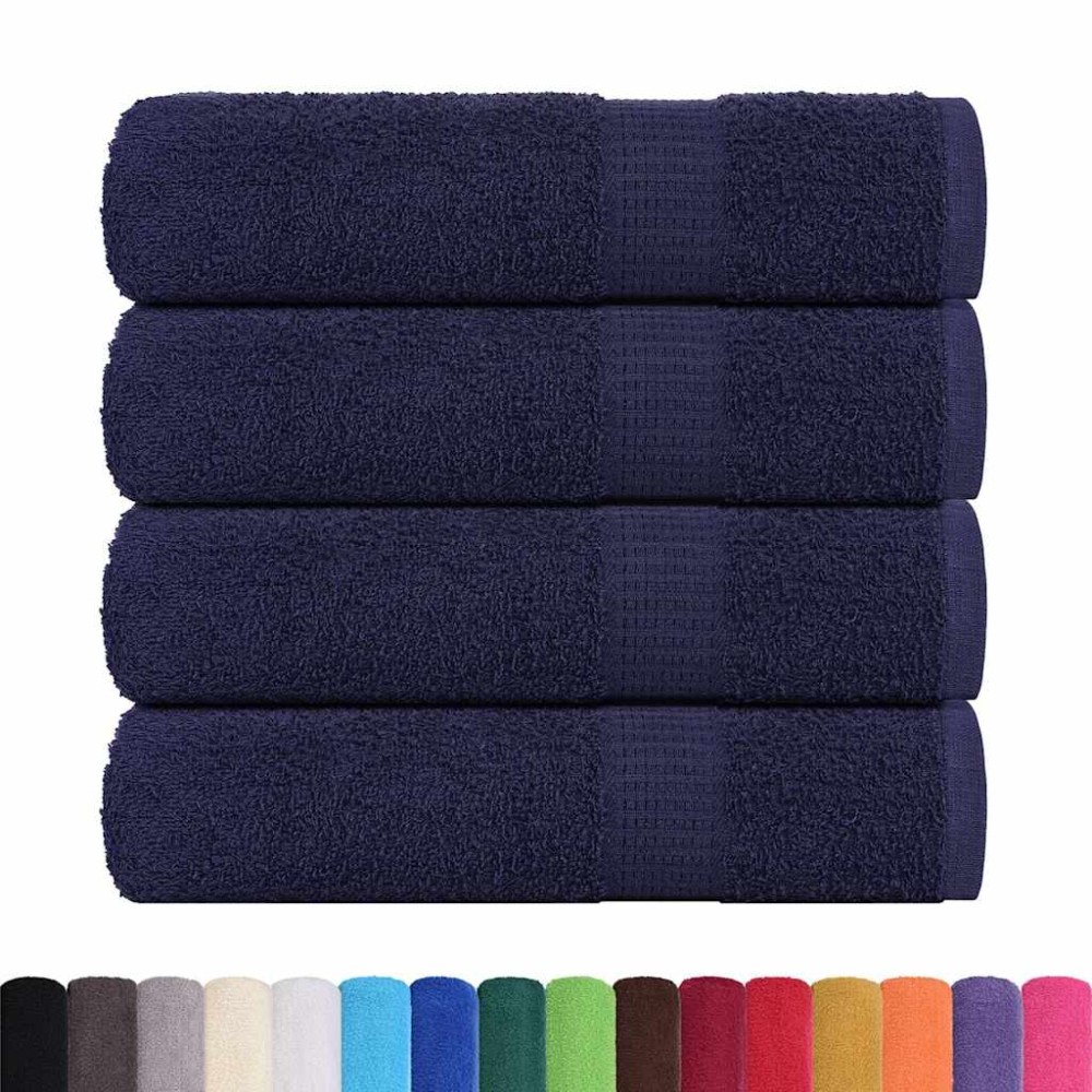vidaXL Prosoape de baie 4 buc Bleumarin 100x150cm 360 g/m² 100% bumbac