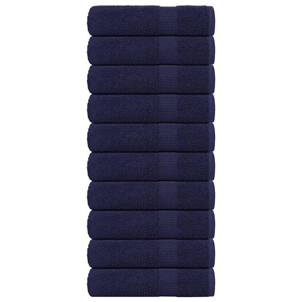 vidaXL Prosoape de baie, FROGN, 10 buc, albastru marin, 100x150 cm, 360 g/m²