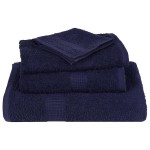 vidaXL Prosoape pentru saună 2 buc Albastru marin 360 g/m² 100% bumbac