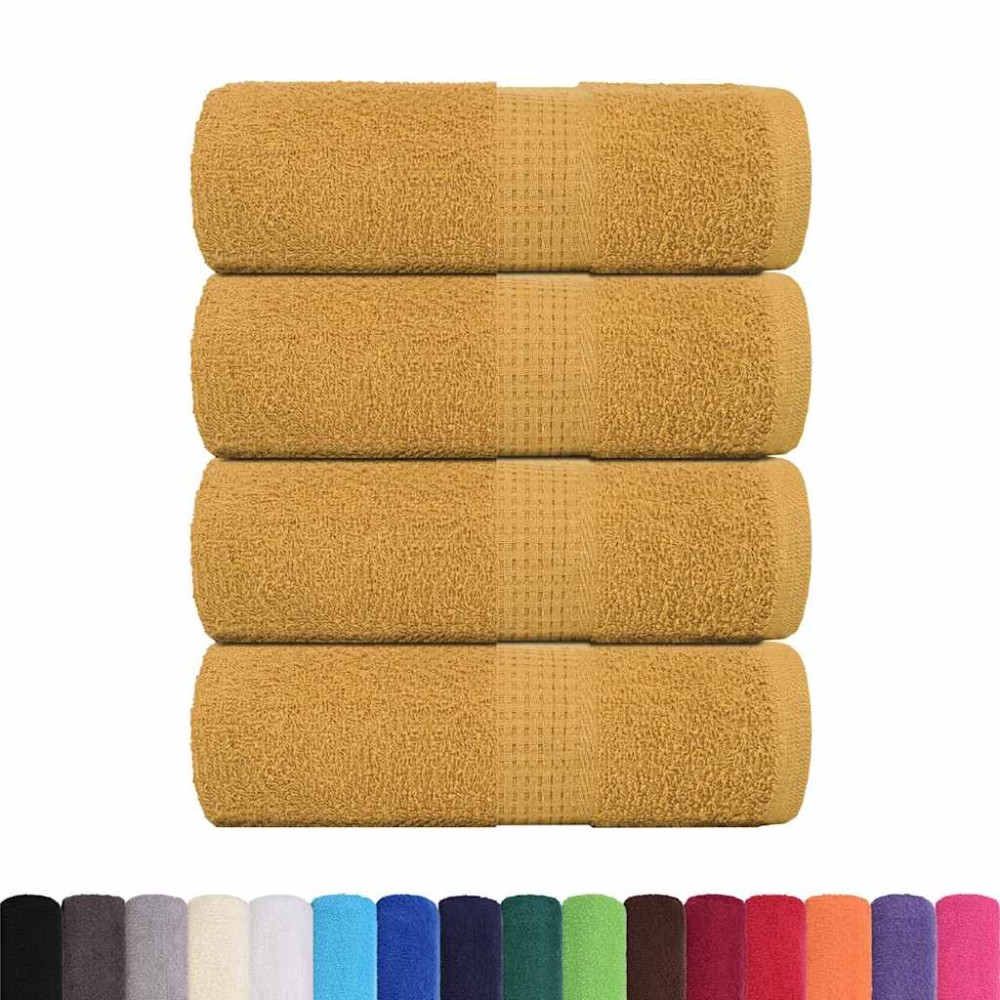 vidaXL Prosoape de baie 4 buc. FROGN aurii 30x30 cm 100% bumbac