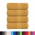 vidaXL Prosoape de baie 4 buc. FROGN aurii 30x30 cm 100% bumbac vidaXL Prosoape de baie 4 buc. FROGN aurii 30x30 cm 100% bumbac