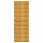 vidaXL Prosoape de oaspeți, FROGN, 10 buc., aurii, 30x50 cm, 360 g/m²