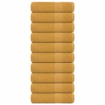 vidaXL Prosoape de mâini, FROGN, 10 buc., aurii, 50x100 cm, 360 g/m²