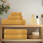 vidaXL Prosoape de duș 2 buc Aur 70x140 cm 360 g/m² 100% bumbac vidaXL Prosoape de duș 2 buc Aur 70x140 cm 360 g/m² 100% bumbac