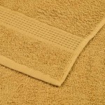 vidaXL Prosoape de baie 2 buc Aur 100x150 cm 360 g/m² 100% bumbac vidaXL Prosoape de baie 2 buc Aur 100x150 cm 360 g/m² 100% bumbac