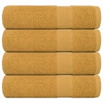 vidaXL Prosoape de baie 4 buc Aur 100x150 cm 360 g/m² 100% bumbac vidaXL Prosoape de baie 4 buc Aur 100x150 cm 360 g/m² 100% bumbac