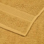 vidaXL Prosoape de baie 10 buc Aur 100x150 cm 360 g/m² 100% bumbac