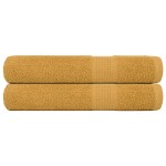 vidaXL Prosoape saună 2 buc Aur 80x200 cm 360 g/m² 100% bumbac vidaXL Prosoape saună 2 buc Aur 80x200 cm 360 g/m² 100% bumbac