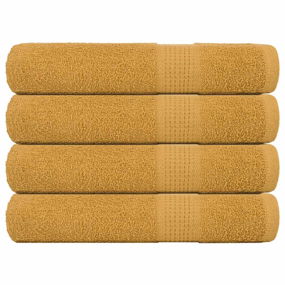 vidaXL Prosoape saună 4 buc Aur 80x200 cm 360 g/m² 100% bumbac