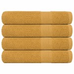 vidaXL Prosoape saună 4 buc Aur 80x200 cm 360 g/m² 100% bumbac vidaXL Prosoape saună 4 buc Aur 80x200 cm 360 g/m² 100% bumbac