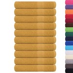 vidaXL Prosoape saună 10 buc Aur 80x200 cm 360 g/m² 100% bumbac vidaXL Prosoape saună 10 buc Aur 80x200 cm 360 g/m² 100% bumbac