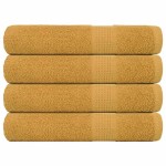 vidaXL Prosoape 4 buc Aur 100x200 cm 360 g/m² 100% bumbac vidaXL Prosoape 4 buc Aur 100x200 cm 360 g/m² 100% bumbac