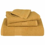 vidaXL Prosoape 4 buc Aur 100x200 cm 360 g/m² 100% bumbac vidaXL Prosoape 4 buc Aur 100x200 cm 360 g/m² 100% bumbac