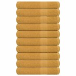 vidaXL Prosoape FROGN 10 buc., aurii, 100x200 cm, 360 g/m²
