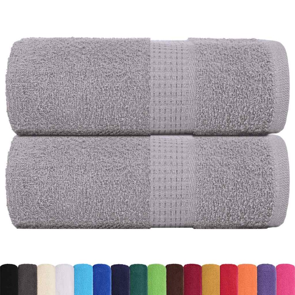 vidaXL Prosoape de baie 2 buc. FROGN gri 30x30 cm 100% bumbac