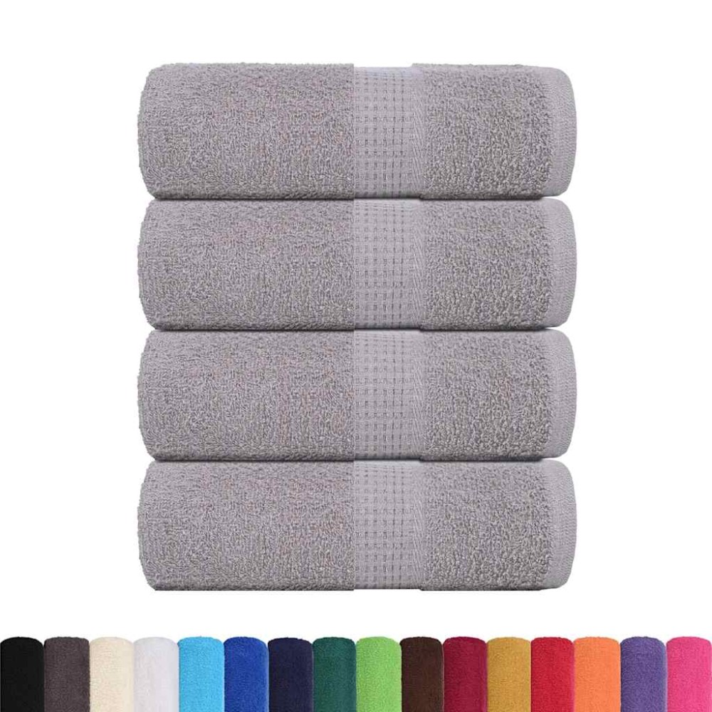 vidaXL Prosoape de baie 4 buc. FROGN gri 30x30 cm 100% bumbac