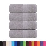 vidaXL Prosoape de baie 4 buc. FROGN gri 30x30 cm 100% bumbac vidaXL Prosoape de baie 4 buc. FROGN gri 30x30 cm 100% bumbac