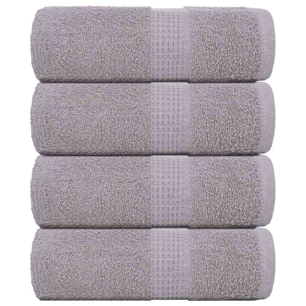 vidaXL Prosoape de baie 4 buc. FROGN gri 30x30 cm 100% bumbac