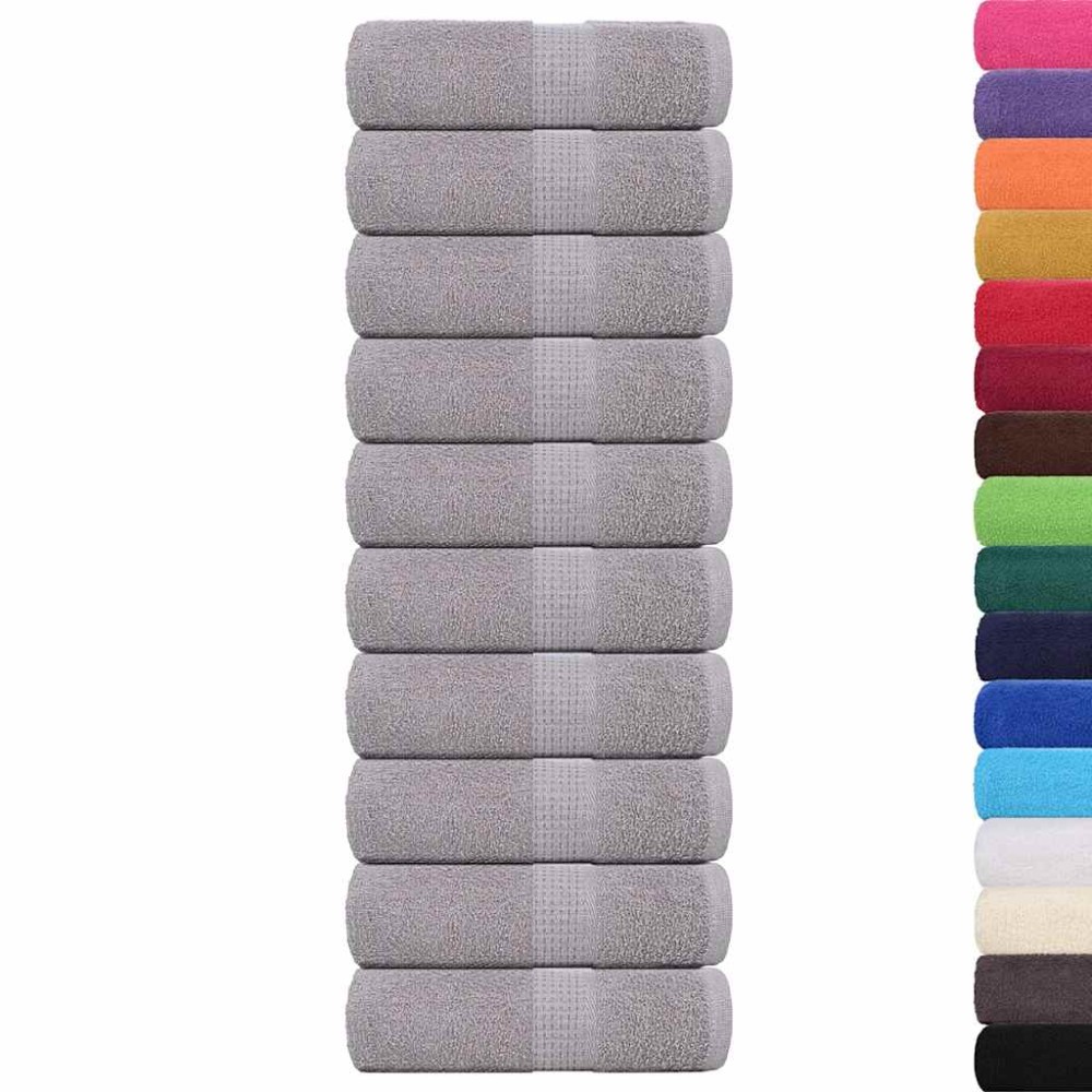vidaXL Prosoape de baie 10 buc. FROGN gri 30x30 cm 100% bumbac