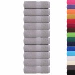 vidaXL Prosoape de baie 10 buc. FROGN gri 30x30 cm 100% bumbac vidaXL Prosoape de baie 10 buc. FROGN gri 30x30 cm 100% bumbac
