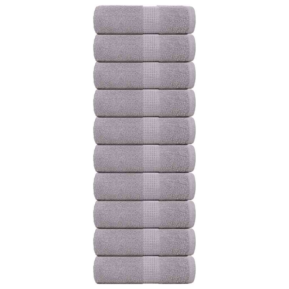 vidaXL Prosoape de baie 10 buc. FROGN gri 30x30 cm 100% bumbac