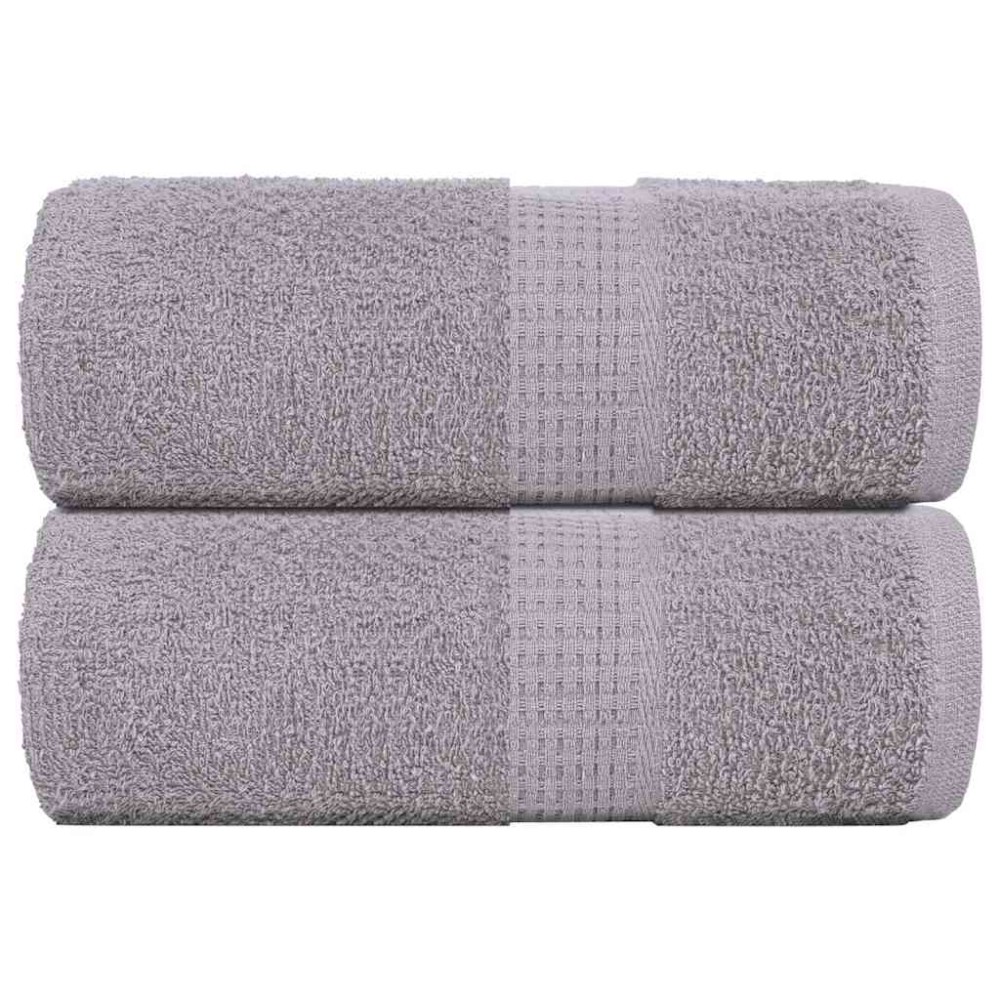 vidaXL Prosoape pentru oaspeți 2 buc Gri 30x50 cm 360 g/m² 100% bumbac