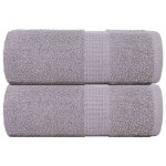 vidaXL Prosoape pentru oaspeți 2 buc Gri 30x50 cm 360 g/m² 100% bumbac vidaXL Prosoape pentru oaspeți 2 buc Gri 30x50 cm 360 g/m² 100% bumbac