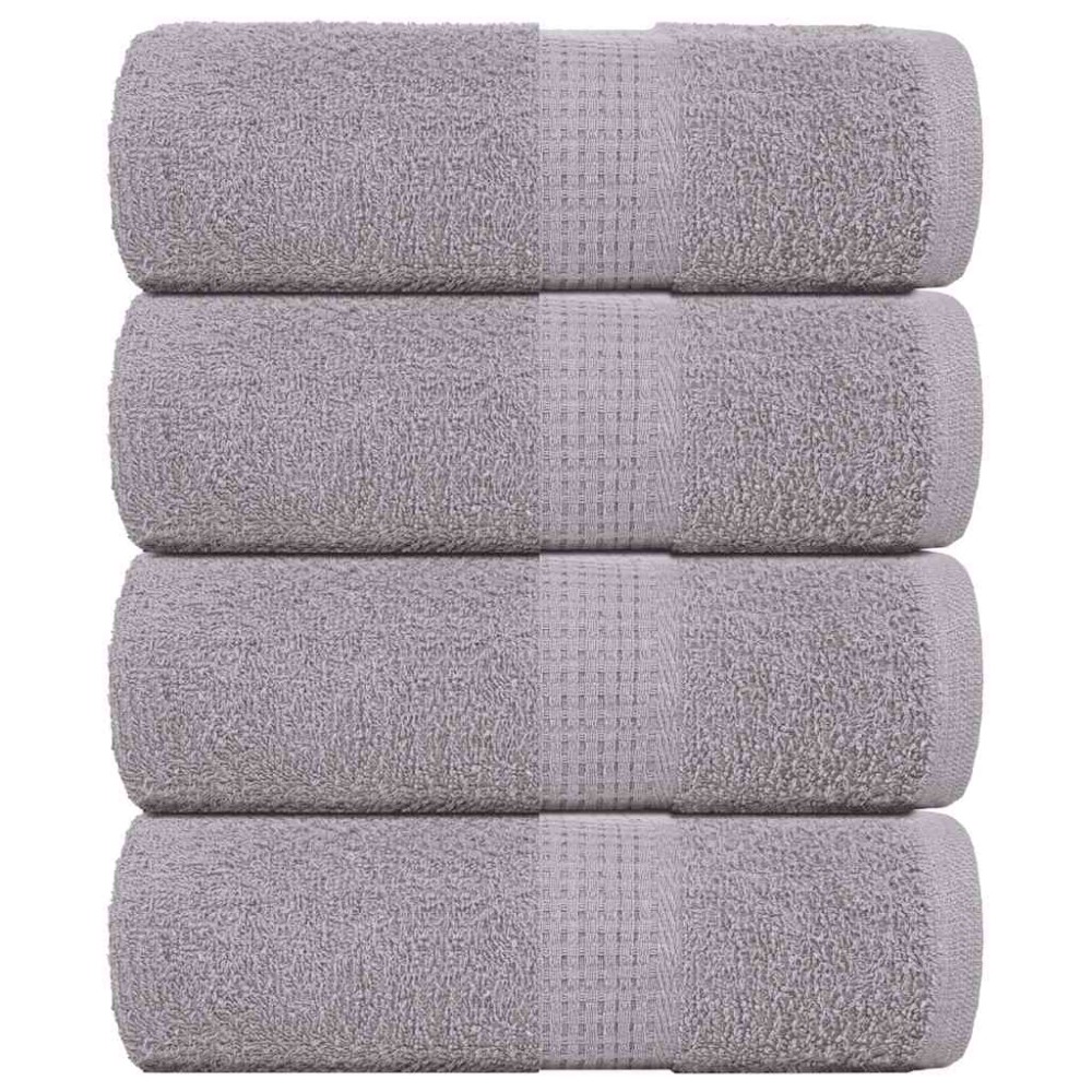 vidaXL Prosoape pentru oaspeți 4 buc Gri 30x50 cm 360 g/m² 100% bumbac