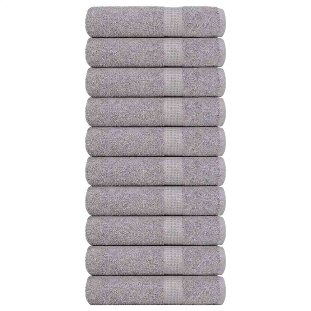 vidaXL Prosoape de mâini, FROGN, 10 buc., gri, 50x100 cm, 360 g/m²