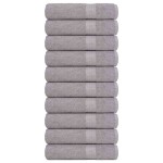 vidaXL Prosoape de duș, FROGN, 10 buc., gri, 70x140 cm, 360 g/m²