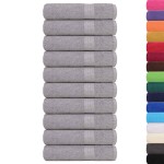 vidaXL Prosoape de baie 10 buc Gri 100x150 cm 360 g/m² 100% bumbac vidaXL Prosoape de baie 10 buc Gri 100x150 cm 360 g/m² 100% bumbac