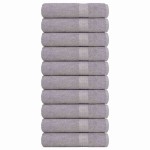 vidaXL Prosoape de baie 10 buc Gri 100x150 cm 360 g/m² 100% bumbac vidaXL Prosoape de baie 10 buc Gri 100x150 cm 360 g/m² 100% bumbac