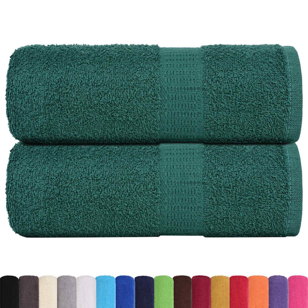 vidaXL Prosoape de baie, 2 buc. FROGN, verde, 30x30 cm, 100% bumbac