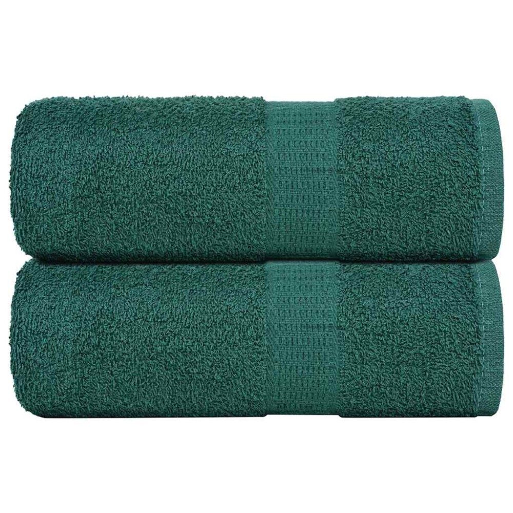 vidaXL Prosoape de baie, 2 buc. FROGN, verde, 30x30 cm, 100% bumbac