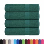 vidaXL Prosoape de baie 4 buc Verde 100x150 cm 360 g/m² 100% bumbac vidaXL Prosoape de baie 4 buc Verde 100x150 cm 360 g/m² 100% bumbac