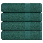 vidaXL Prosoape de baie 4 buc Verde 100x150 cm 360 g/m² 100% bumbac vidaXL Prosoape de baie 4 buc Verde 100x150 cm 360 g/m² 100% bumbac